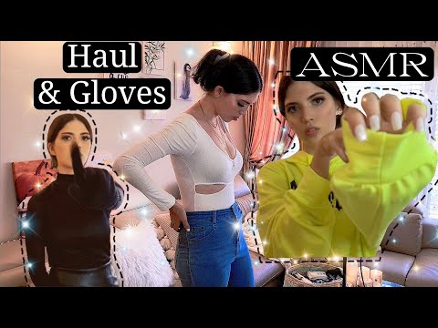 ASMR TRYING ON CLOTHES HAUL & GLOVES For Fall 🍂Scratching Clothes, Latex Gloves, Soft Spoken