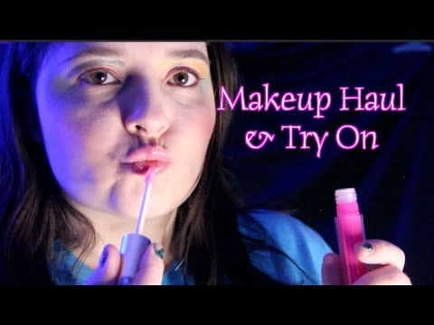 Makeup Haul and Try On [ASMR]