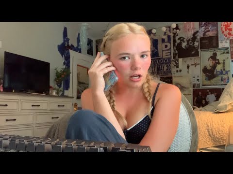 ASMR - nonchalant receptionist ( she’s trying her best )