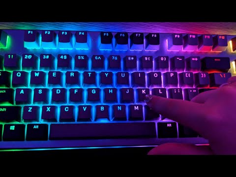 ASMR Typing your Name on My Colourful Keyboard (Oct Name Appreciation Patreon)