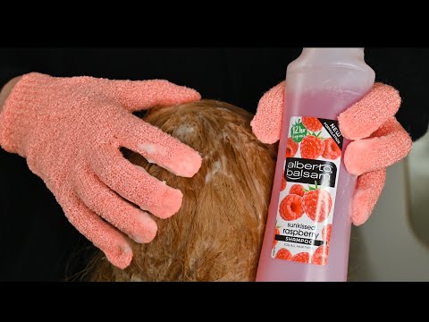 ASMR Satisfying Hair Wash - No Talking (hair brushing, scalp massage)