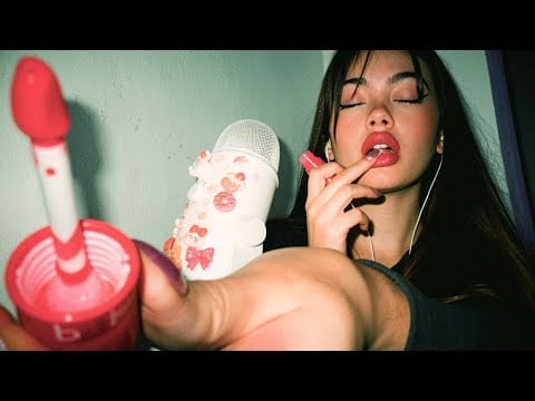 ASMR | Te doy muchos besitos, con nails tapping y mouth sounds y gloss💘