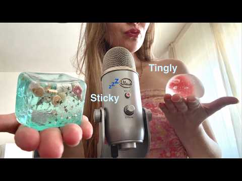 ✨ASMR Sticky Squishy sounds + mouth sounds 🐠💗