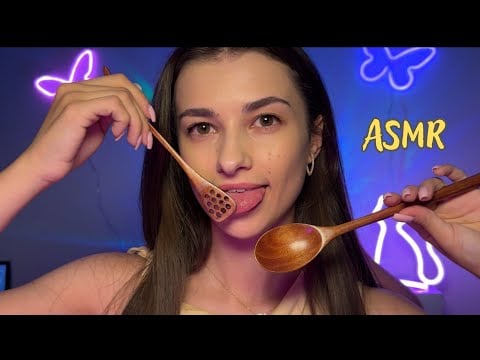 Asmr | Wooden Spoons & Mouth Sounds 🪵🫦No talking 🤫