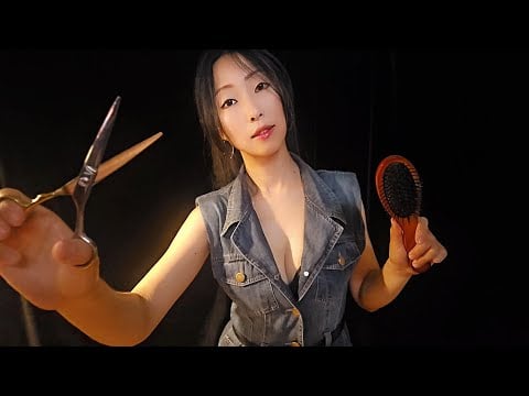 ASMR Hair Stylist Comes to You ✂️ Late Night Haircut & Scalp Massage 💆‍♂️ 