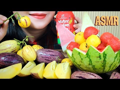 ASMR EATING MELON PLATTER TO HAPPY LUNAR NEW YEAR 2020 WATER MELON PEPINO ICE CREAM | LINH-ASMR 먹방