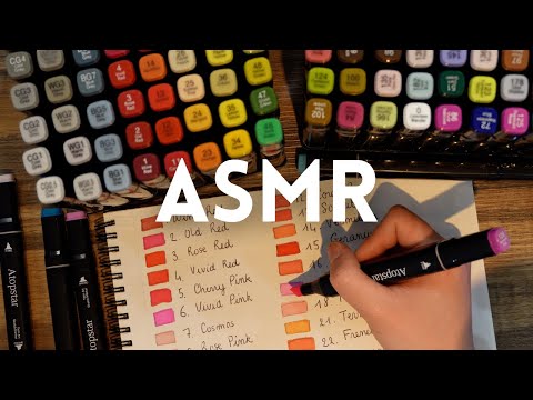 ASMR | On swatch mes feutres ensemble 🖍️ (idéal pour travailler en même temps)