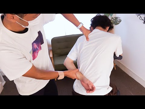 ASMRマッサージ音 | 肩と肩甲骨のマッサージ Relaxing Shoulder, Back Massage For Sleep