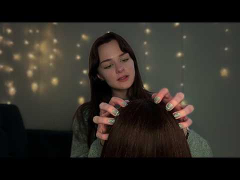 nonchalant friend scratches your scalp while you fall asleep [ASMR]
