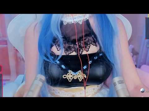 ASMR Hatsune Miku 💙 Maid Cosplay Long Nails Calm Sounds