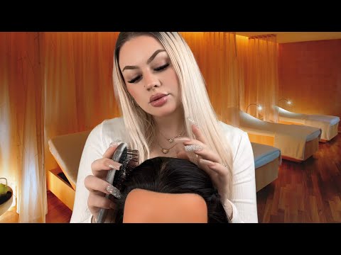 ASMR Relaxing Scalp Massage | Oils, Brushing & Scalp Scratching (For Sleep)