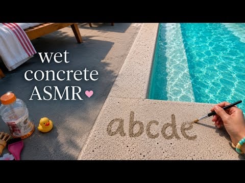 The Most Satisfying Wet Concrete ASMR for Sleep (w whispers) 