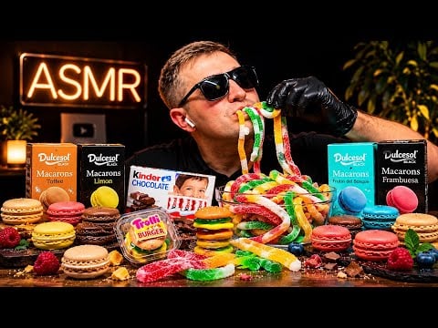 RAINBOW CANDY & MACARONS! 🍬🤤 | ASMR Eating Sounds 