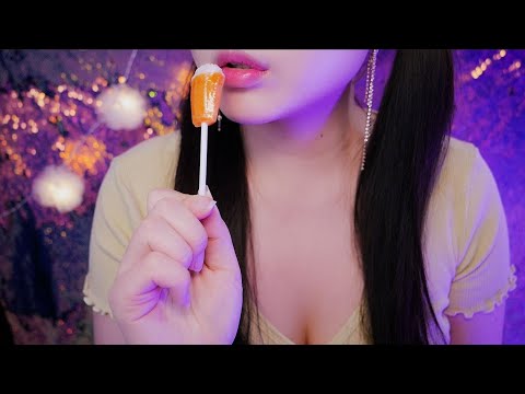 ASMR Lollipop candy Eating 롤리팝 캔디 이팅 (치아소리)