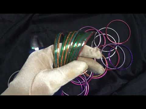 GLOVES ✋✋   Hands in Satin Opera Gloves  playing with bangles 💤  [[ASMR]]