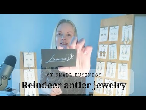 Asmr in English - My small business, reindeer antler jewelry 🫎 soft spoken