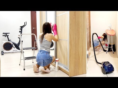 From Clutter to Calm — Cleaning the hallway and bathroom in ASMR style