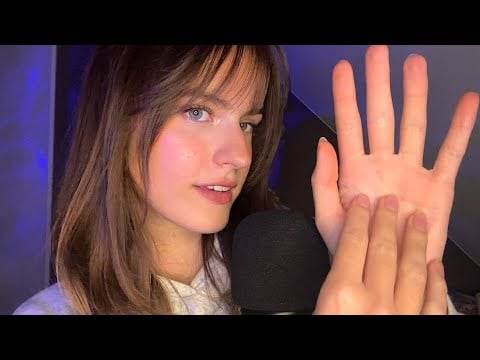 ASMR - Hands sounds | bruits de mains sèches, nails tapping, visuel, huile ...