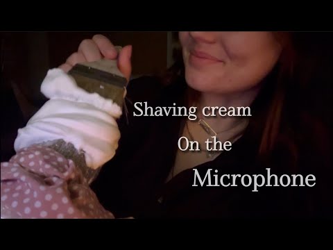 ASMR shaving cream on the mic *NO Talking*