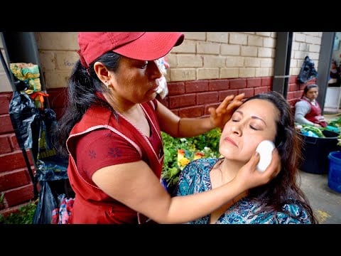 Martha Pangol does a relaxing ASMR Street Massage & Spiritual Cleansing (Limpia Espiritual), Cuenca