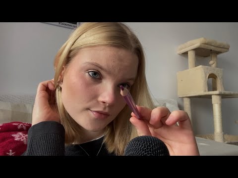 ASMR drawing on your face + intense mouth sounds ✏️🩵