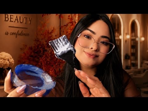 ASMR:VOU PINTAR E CORTAR SEU CABELO! 💇🏻‍♀️ 💤