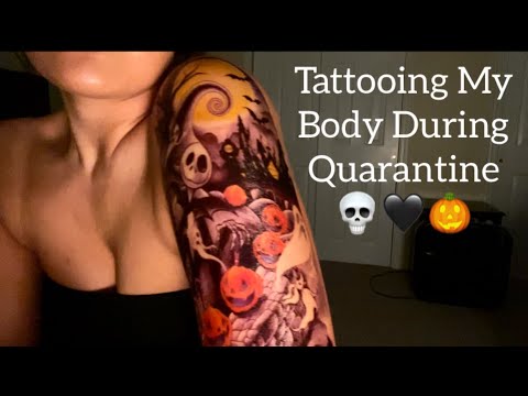 ASMR | Whispering While Giving Myself Temporary Tattoos During Social Distancing For Fun