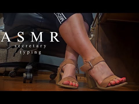 ASMR | Secretary Typing in Heels | No talking |