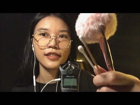 ASMR Ear Cleaning Sound, Brushing