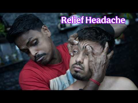 Strong Wrist Barber Doing Deep Pressure Point Release ASMR Massage | Head & Neck Massage For Sleep
