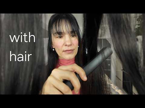 straightening hair