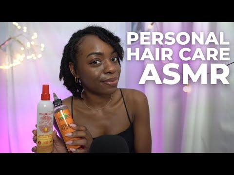 ASMR | Tapping and Opening My Favorite Natural Hair Products (Soft Spoken ASMR)