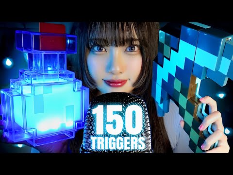 【ASMR】飽き性の人向け！15分で150種類の音😪(150万人記念)