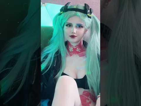 ASMR Cyberpunk Rebecca Cosplay Scratching #asmr