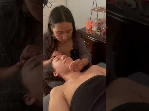 ASMR face cleaning and massage #asmr #asmrvideo #asmrmassage #asmrrealperson #asmrsleep