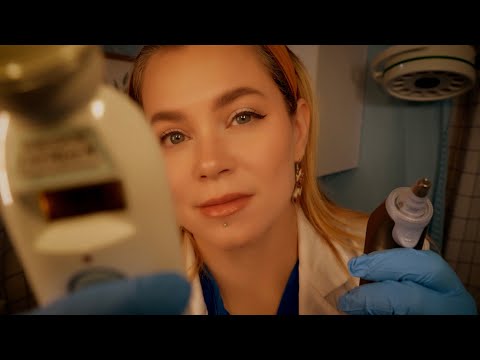 ASMR Temperature Exam & Clinical Study | Forehead, Mouth, Ear Thermometer | Medical Roleplay