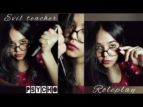 ASMR HINDI🎀|CRAZY EVIL TEACHER ROLEPLAY(scratching+plucking+mouthsounds+hand movements)