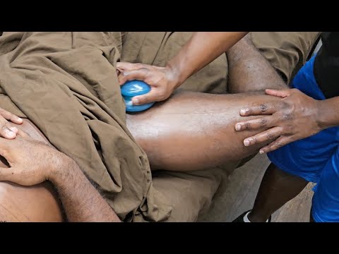 Bodybuilder's Quads and Adductors Massage (No Music)