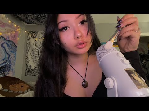 ASMR gentle brushing & whisper rambling ♡