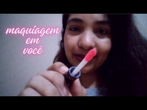 ASMR Fazendo maquiagem em você - caseiro