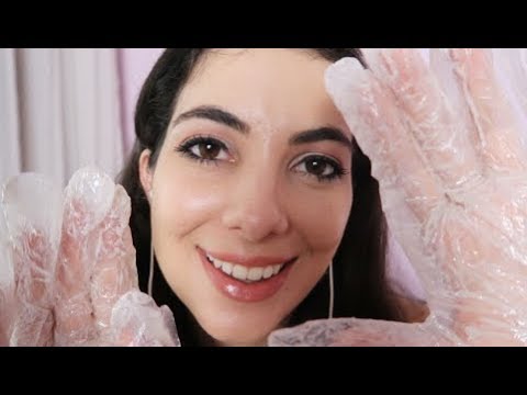 ASMR Pintando seu cabelo | Sons de escova, tesoura, luvas de plástico e fala suave - BINAURAL