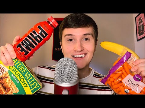 ASMR Mukbang Eating Healthy Foods 🍎🥦 (fruits, vegetables, etc.)