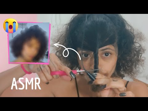 ASMR: Cortando meu Cabelo  | corte + hidratação | voz suave