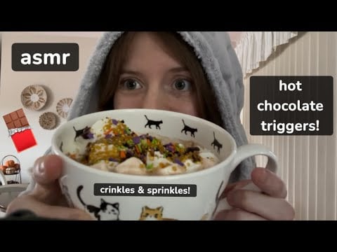 asmr making hot chocolate! ☕️ lofi trigger assortment