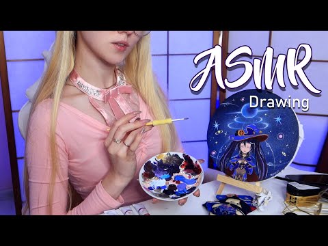 ASMR Drawing MONA from GENSHIN IMPACT 🥰