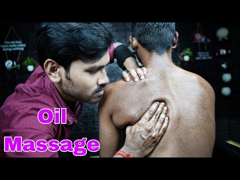 Relaxing Shoulder Massage And Head Massage ASMR With Oil | Head Scratching & Forehead Tapping ASMR
