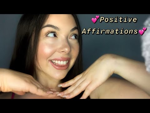 ASMR CLOSE UP WHISPER RAMBLE | POSITIVE AFFIRMATIONS