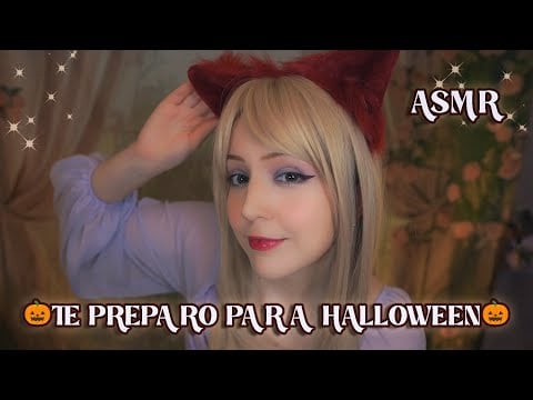 ⭐La chica popular te prepara para Halloween 🎃 | ASMR Roleplay maquillaje, peinado y accesorios