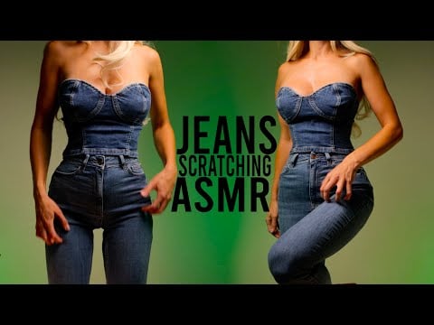 ASMR Jeans Fabric scratching with Girl Mia | sounds for sleep