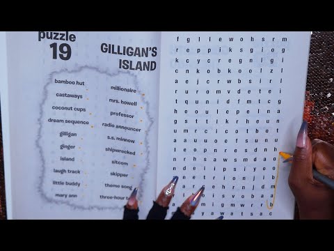 GILLIAN'S ISLAND WORD SEARCH ASMR CHEWING GUM
